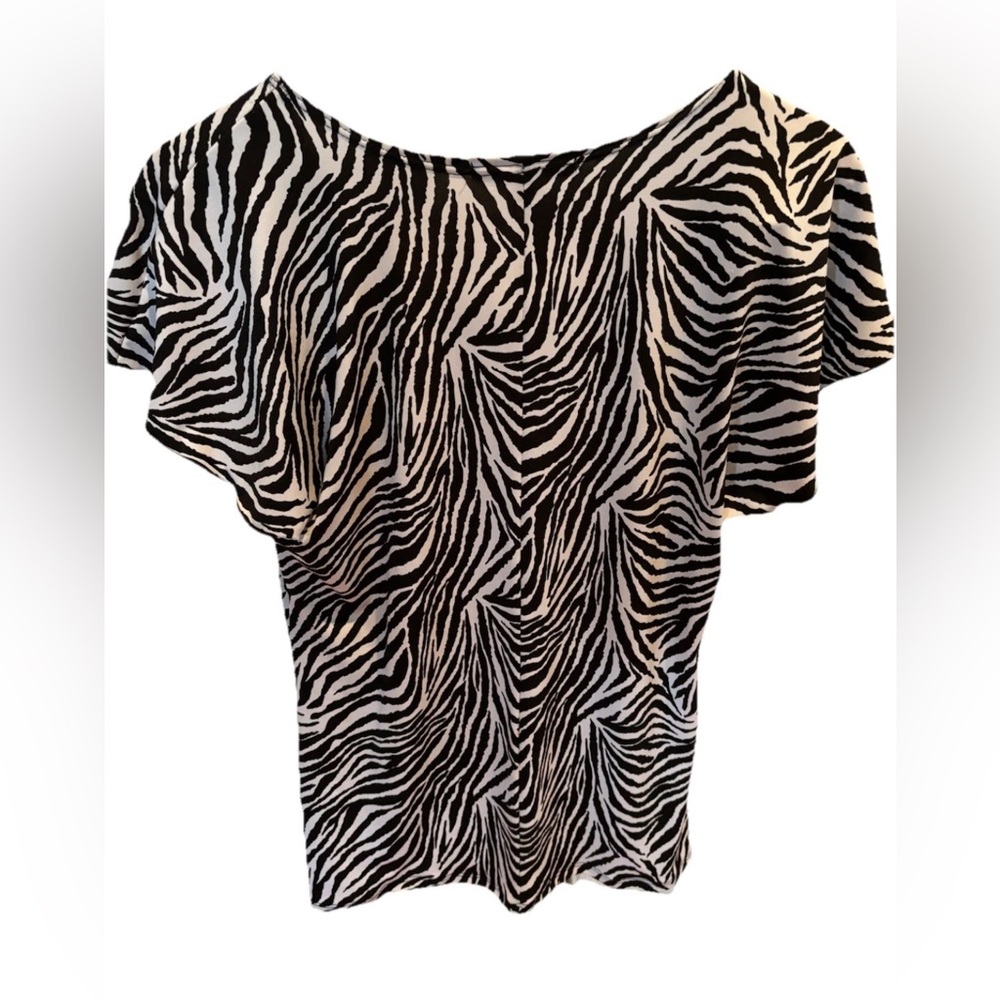 Suzie in the City Zebra Print Women's Top, Size Large